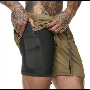 Compression double sliders and shorts workout men
